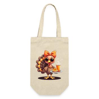Dinde de Thanksgiving avec lunettes de soleil - Sac à bouteille - nature - Devant