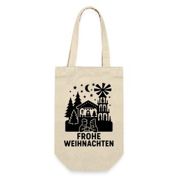 Merry Christmas Christmas Market - Gift Bag for Bottles - nature - Front