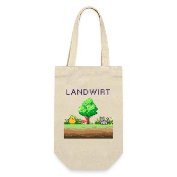 Landwirt Pixelwelt Ländliche Szene - Geschenkbeutel für Flaschen - Natur - Vorne