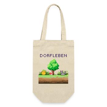Dorflleben Pixelwelt - Geschenkbeutel für Flaschen - Natur - Vorne