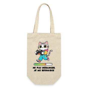 Chat gamer, ne pas déranger je me recharge - Sac à bouteille - nature - Devant