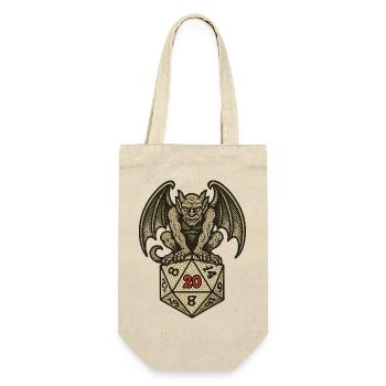 Gargoyle on a D20 Dice Arc - Gift Bag for Bottles - nature - Front