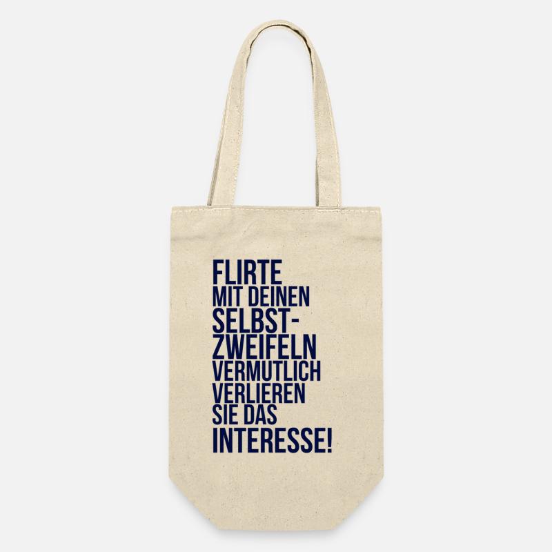 about going wild: Flirte mit deinen Selbstzweifeln - Geschenkbeutel für Flaschen - Natur