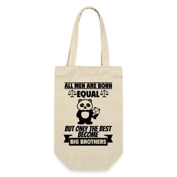 All men are born equal, big brother - Gift Bag for Bottles - nature - Front