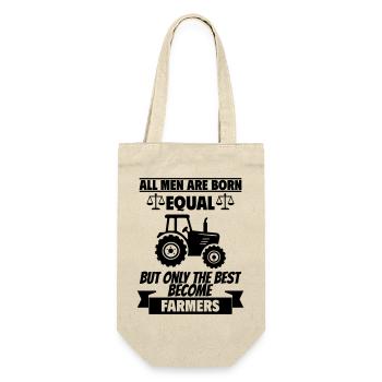 All men are born equal Farmer - Gift Bag for Bottles - nature - Front