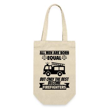 All men are born equal Firefighter - Gift Bag for Bottles - nature - Front