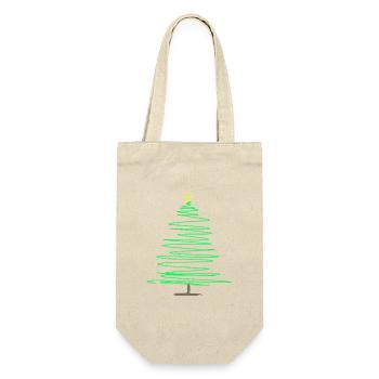 Sapin de Noël Green Doodle - Sac à bouteille - nature - Devant