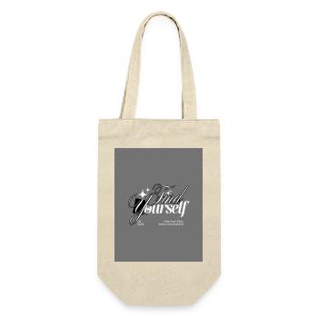 Finden Sie eine monochrome Schrift - Geschenkbeutel für Flaschen - Natur - Vorne