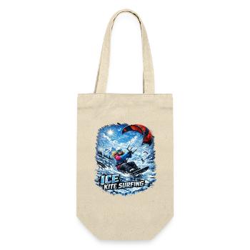 WINTER KITE SURFER GIRL - Geschenkbeutel für Flaschen - Natur - Vorne