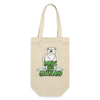 Hands Off Greenland. - Geschenkbeutel für Flaschen - Natur - Vorne