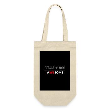 You Plus Me Awesome - Gift Bag for Bottles - nature - Front
