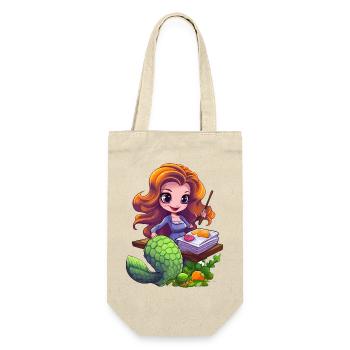 Artiste sirène à la planche à dessin - Sac à bouteille - nature - Devant