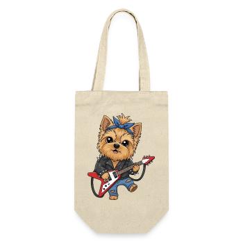 Punk Yorkie with guitar - Gift Bag for Bottles - nature - Front