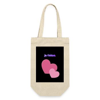 Ich liebe dich - Geschenkbeutel für Flaschen - Natur - Vorne