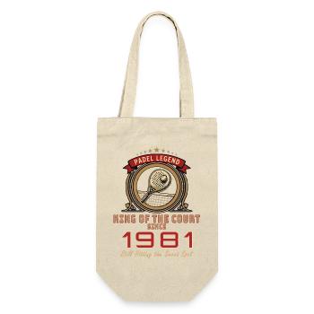 Padel Legend 1981, T-shirt d’anniversaire, sweat à capuche, tasse - Sac à bouteille - nature - Devant