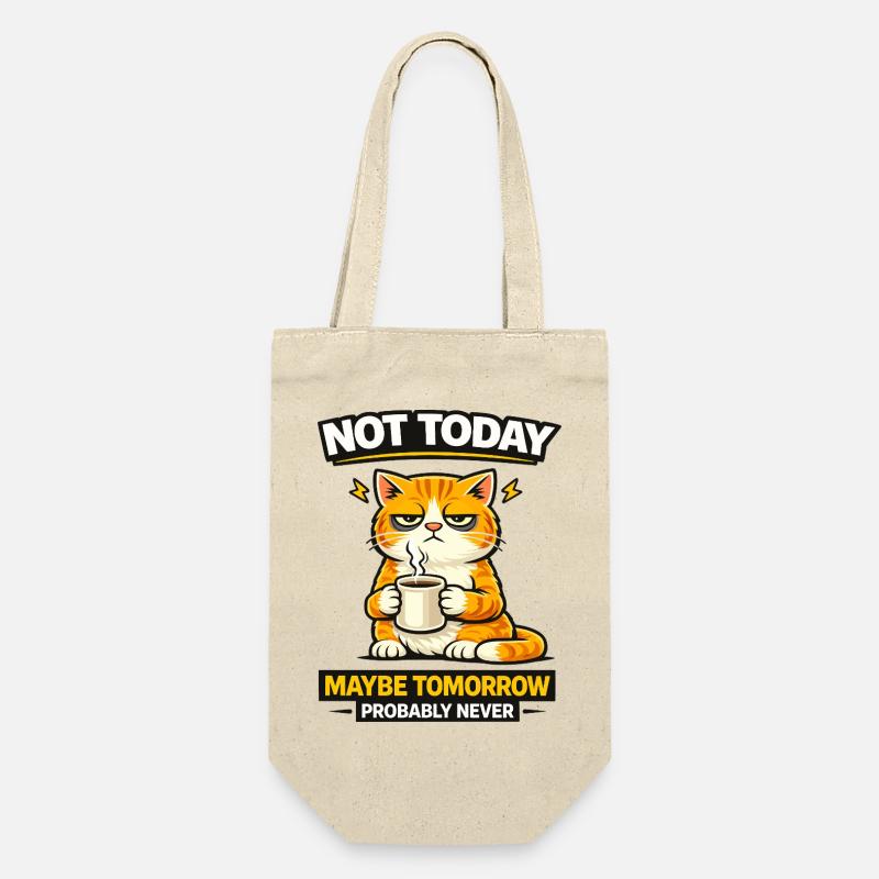 Pas aujourd’hui, procrastination du café pour chats - Sac à bouteille - nature