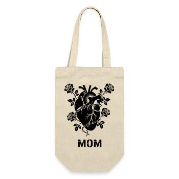 Anatomical Heart Roses Mom - Gift Bag for Bottles - nature - Front