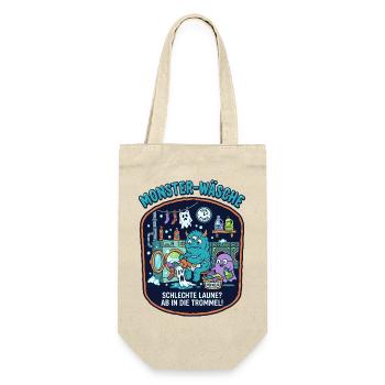 Monster Wäsche Humor Halloween Design - Geschenkbeutel für Flaschen - Natur - Vorne