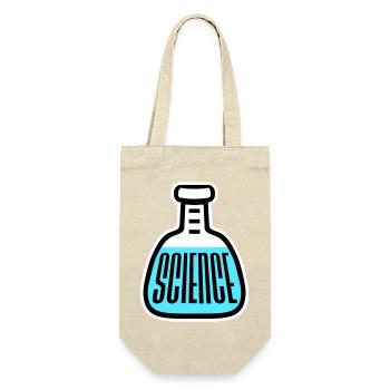 Science Wissenschaft Statement Nerd Bildung Spruch - Geschenkbeutel für Flaschen - Natur - Vorne