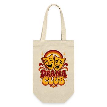 Drama Club Retro Theater - Masken Schauspieler - Geschenkbeutel für Flaschen - Natur - Vorne