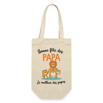 Bonne Fête des pères Papa Le meilleur des papas - Sac à bouteille - nature - Devant