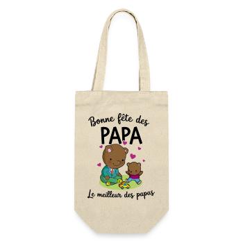 meilleur papa - idée cadeau fête des pères - Sac à bouteille - nature - Devant