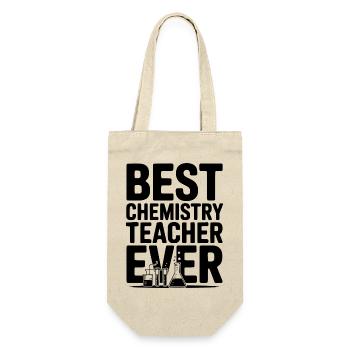 Bester Chemielehrer aller Zeiten - Geschenkbeutel für Flaschen - Natur - Vorne