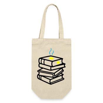 Bücherstapel Stern Fantasy Lesen Buchclub - Geschenkbeutel für Flaschen - Natur - Vorne