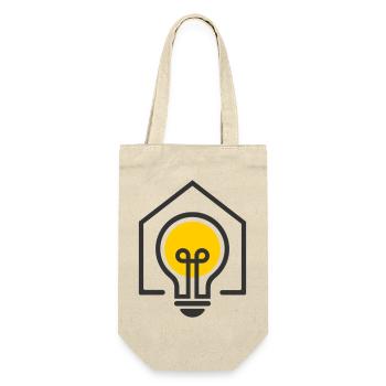 Motif d’ampoule de maison électricien - Sac à bouteille - nature - Devant