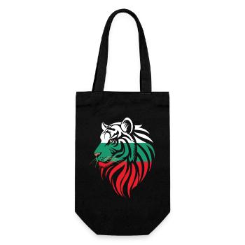 Bulgaria - Bulgaria - Tiger Flags - Gift Bag for Bottles - black - Front