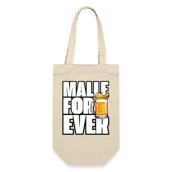 Malle For Ever Bierkrug Krone - Geschenkbeutel für Flaschen - Natur - Vorne