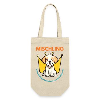 Mischling Design 5 - Geschenkbeutel für Flaschen - Natur - Vorne