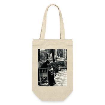 The silence of prayer in the church interior - Gift Bag for Bottles - nature - Front