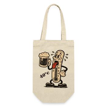 Boiling thermometer and beer - Gift Bag for Bottles - nature - Front
