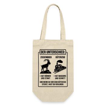 Ziegenbock vs Güterzug Meme - Geschenkbeutel für Flaschen - Natur - Vorne