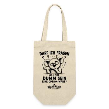 Sarkasmus Humor | Lustiges Geschenk für Kollegen - Geschenkbeutel für Flaschen - Natur - Vorne
