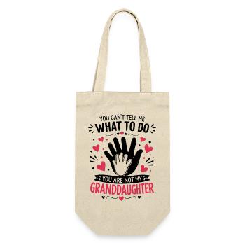 Funny Granddaughter Gift for Grandpa Grandma - Gift Bag for Bottles - nature - Front