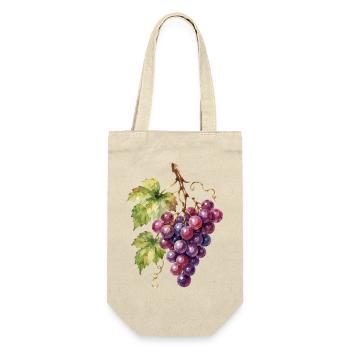 Aquarellweintrauben Cluster - Geschenkbeutel für Flaschen - Natur - Vorne