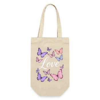 Lila Liebe: Schmetterlingszauber - Geschenkbeutel für Flaschen - Natur - Vorne