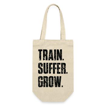 Devise Train Suffer Grow Grunge - Black - Sac à bouteille - nature - Devant