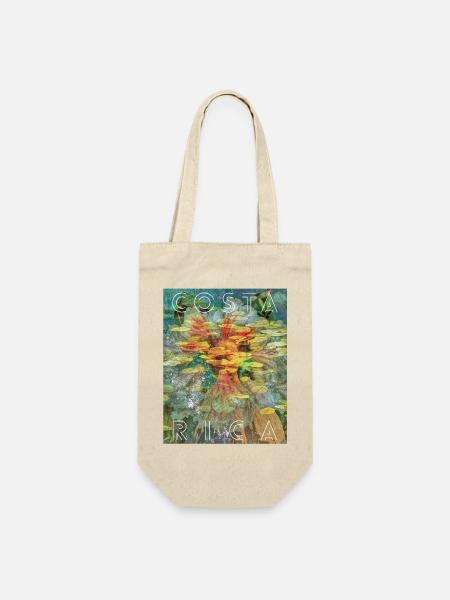Costa Rica Tropenblätter Collage - Geschenkbeutel für Flaschen - Natur