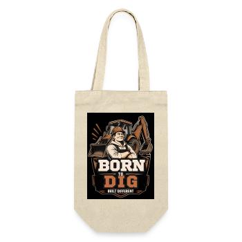 Born to Dig: Built Different - Geschenkbeutel für Flaschen - Natur - Vorne
