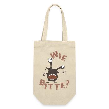 Wie bitte  - Geschenkbeutel für Flaschen - Natur - Vorne