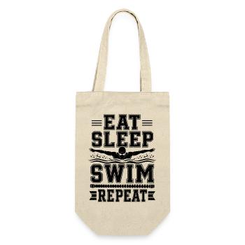 Schwimmer schwimmen Repeat-Swim Pool-fun Schwimm - Geschenkbeutel für Flaschen - Natur - Vorne