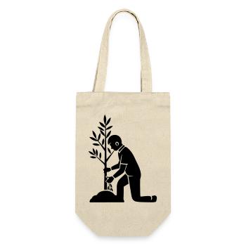 Baum Pflanzen - Geschenkbeutel für Flaschen - Natur - Vorne