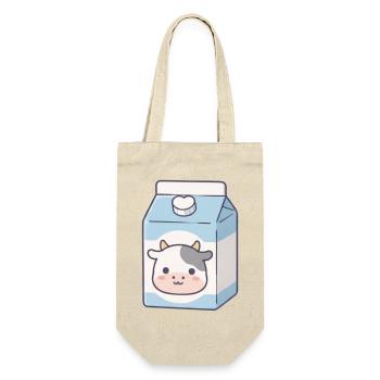 Milch - Geschenkbeutel für Flaschen - Natur - Vorne