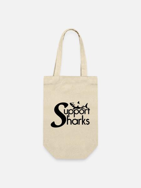 Support Sharks Hai Haie Tier Tierschutz Geschenk - Geschenkbeutel für Flaschen - Natur