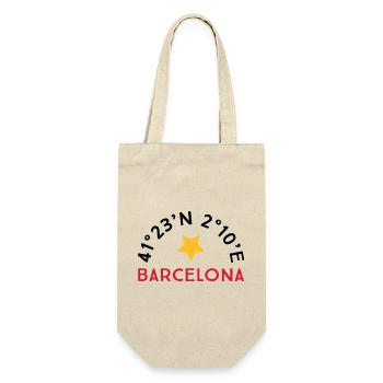 Barcelona - Geschenkbeutel für Flaschen - Natur - Vorne