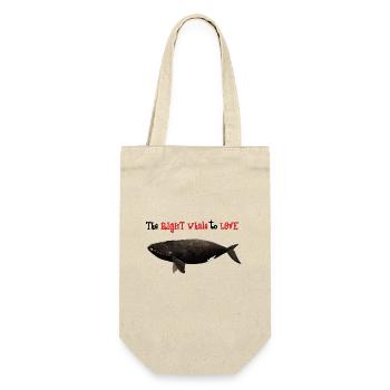 La baleine noire de l'amour - la baleine noire - baleine - Sac à bouteille - nature - Devant