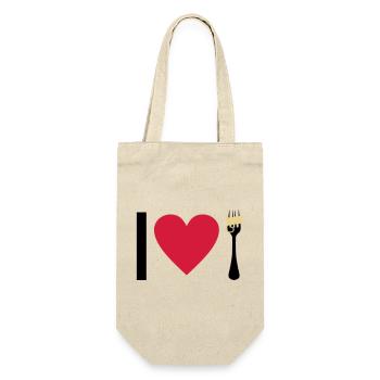 I love Pasta - Gift Bag for Bottles - nature - Front